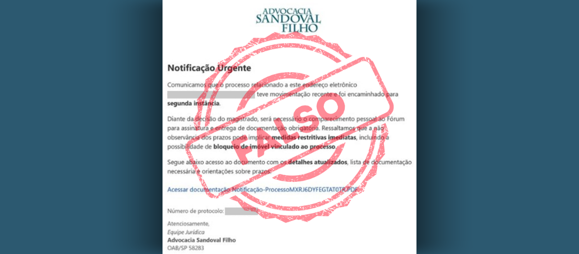 Atenção cliente: golpistas usaram e-mail falso para se passar pela ...